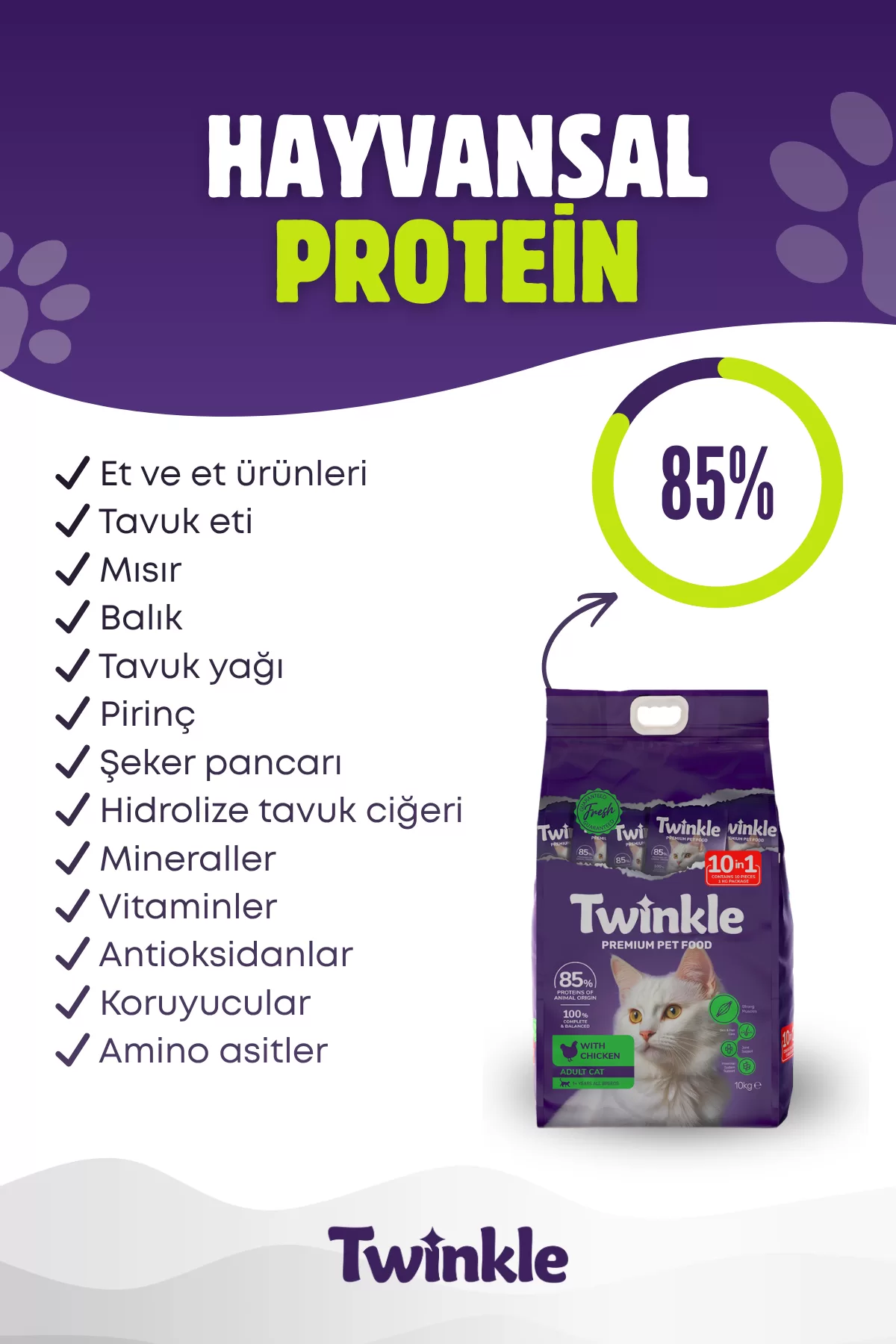 Tavuklu Yetişkin Kedi Maması 10 Kg — ürün görseli