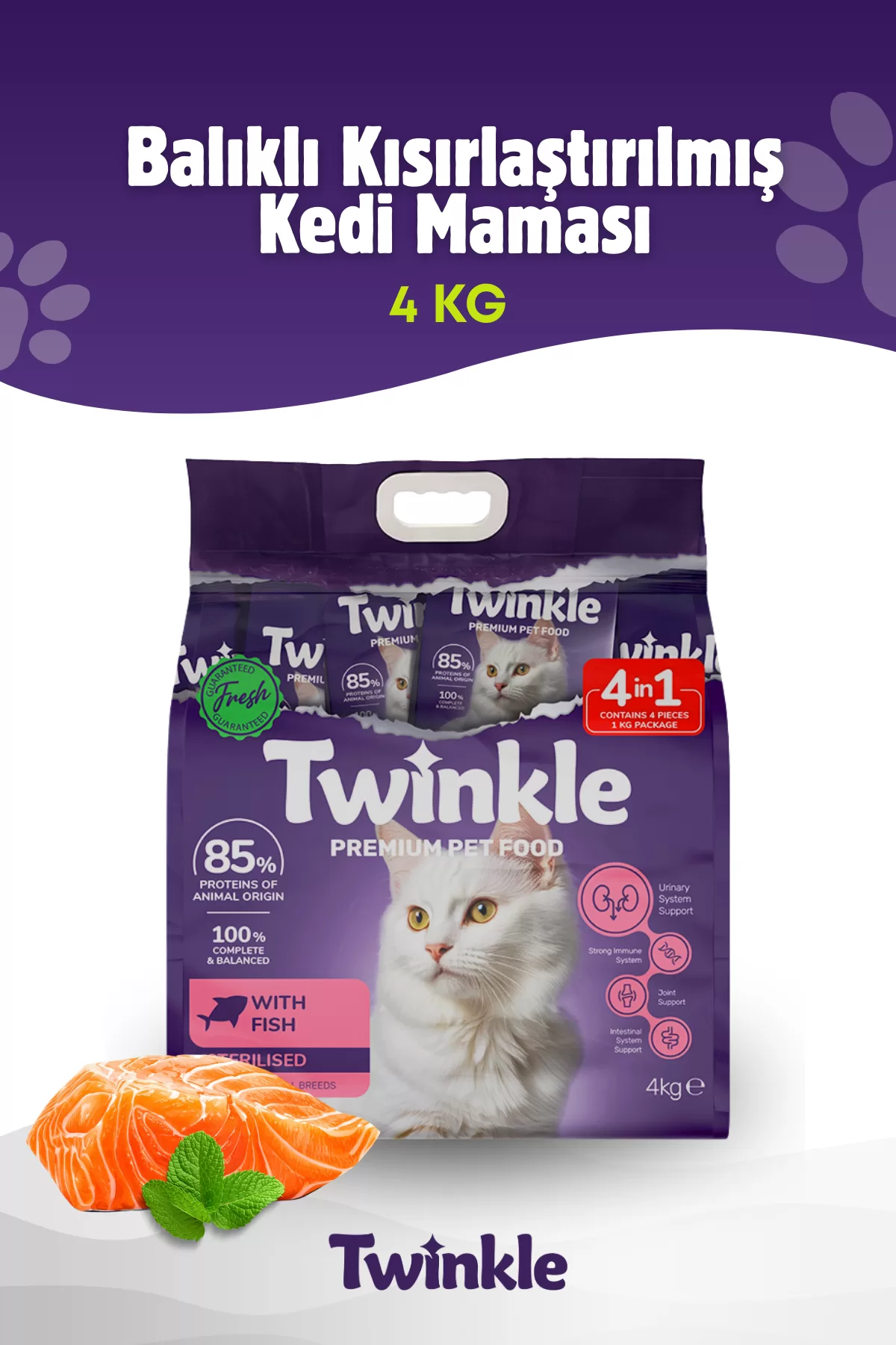 Balıklı Kısırlaştırılmış Kedi Maması 4 Kg — ürün görseli