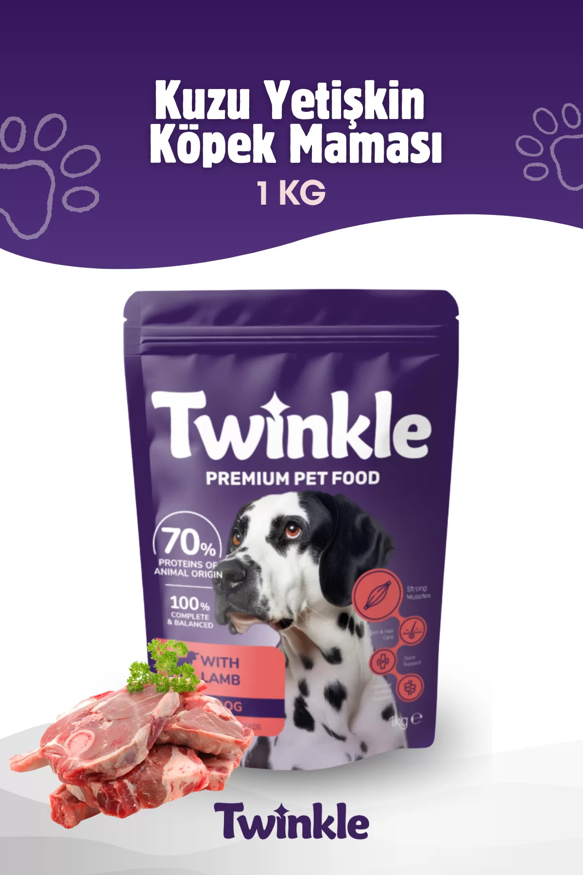 Kuzulu Yetişkin Köpek Maması 1 Kg — ürün görseli