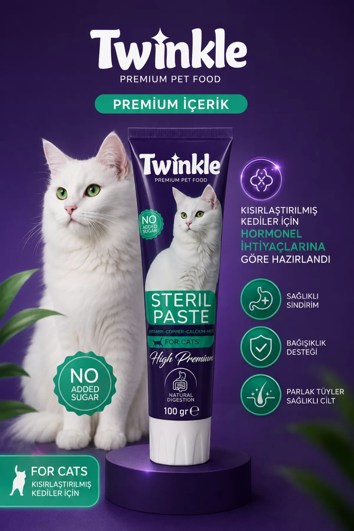 Steril Paste Kedi Malt Macunu 100 Gr — ürün görseli